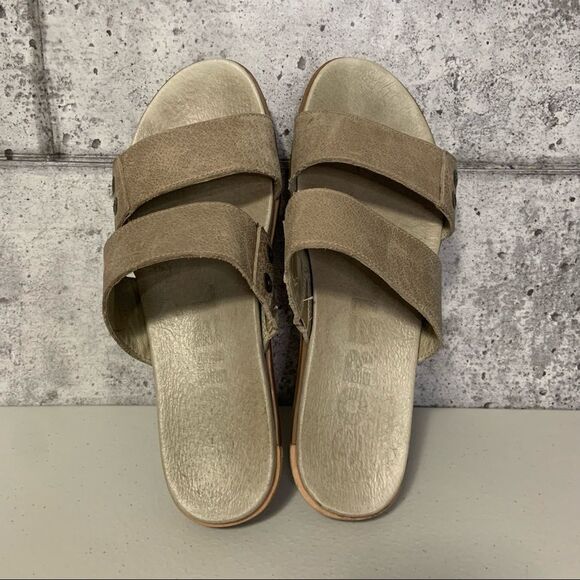 Sorel Torpeda Slide II Leather Sandals in Sahara Fossil - Picture 4 of 10